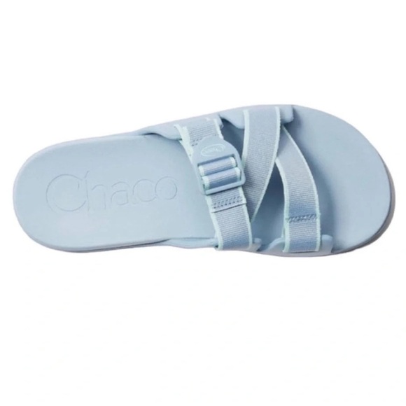 CHACO Chillos Slide Blue Comfortable Sandals For Women Size 6 - Picture 1 of 9